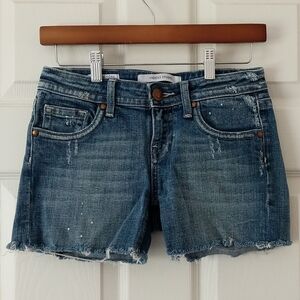 Vigoss Studio Distressed Medium Wash Jean Denim Shorts Size 0